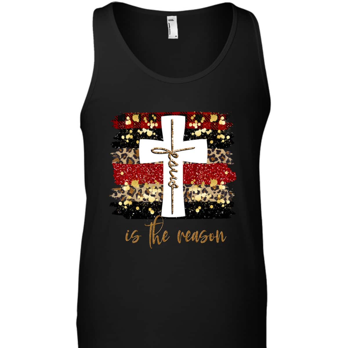 Jesus Is The Rason Christian Saying With Cross Christmas T-Shirt Jesus Is The Rason Christian Saying With Cross Christmas T-Shirt