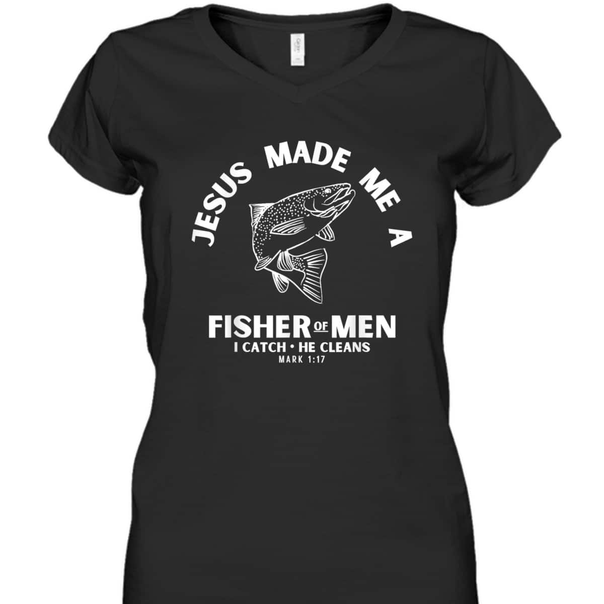 Christian Fishermen Religious Bible Verse Fishing T-Shirt Christian Fishermen Religious Bible Verse Fishing T-Shirt