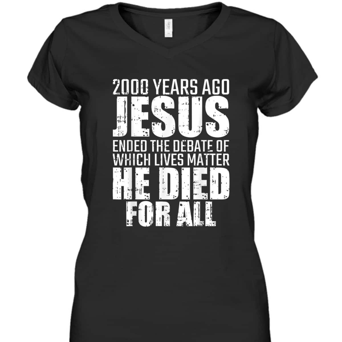 2000 Years Ago Jesus Ended The Debate Christmas Christian T-Shirt 2000 Years Ago Jesus Ended The Debate Christmas Christian T-Shirt