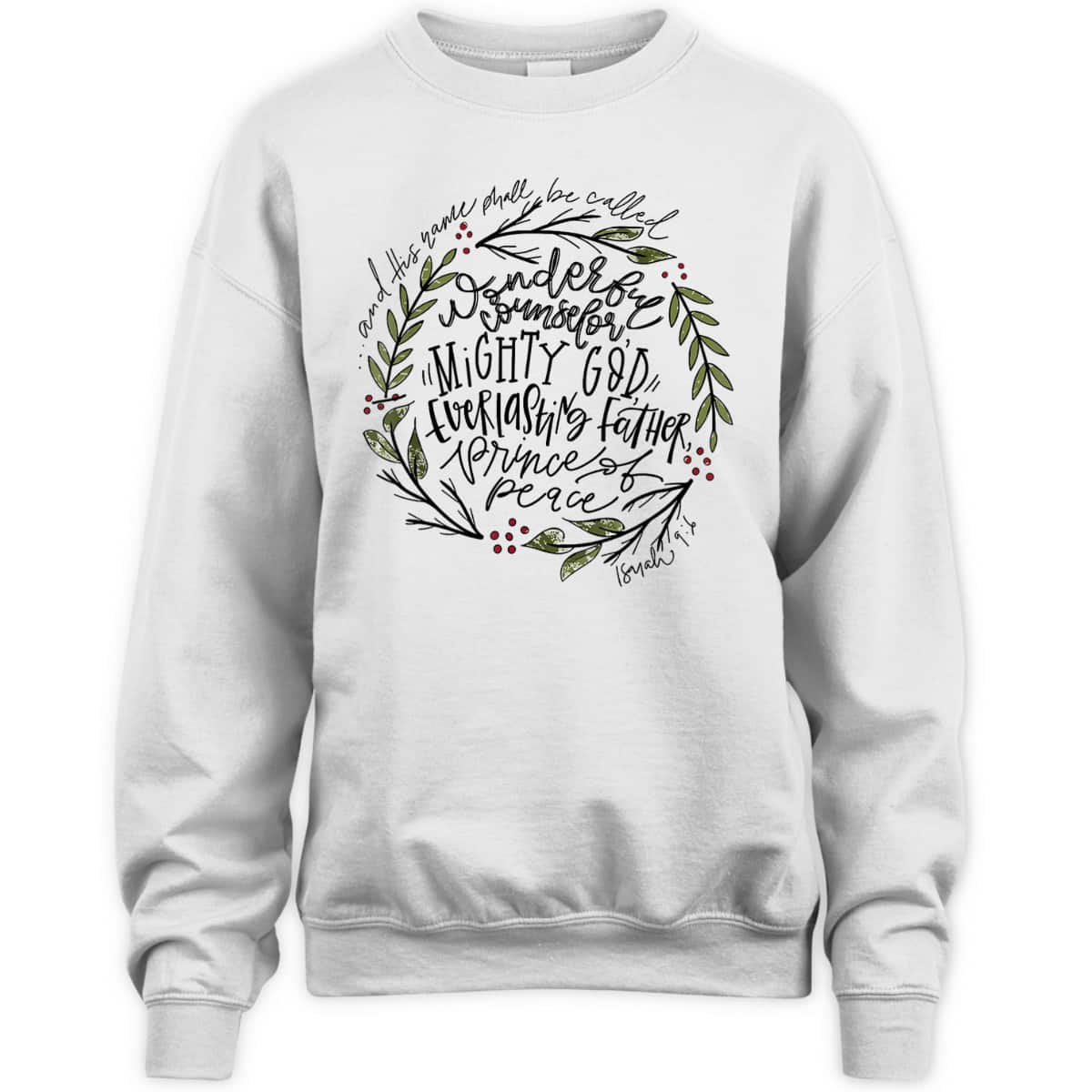 Wonderful Counselor Mighty God Isaiah Christian Christmas T-Shirt Wonderful Counselor Mighty God Isaiah Christian Christmas T-Shirt