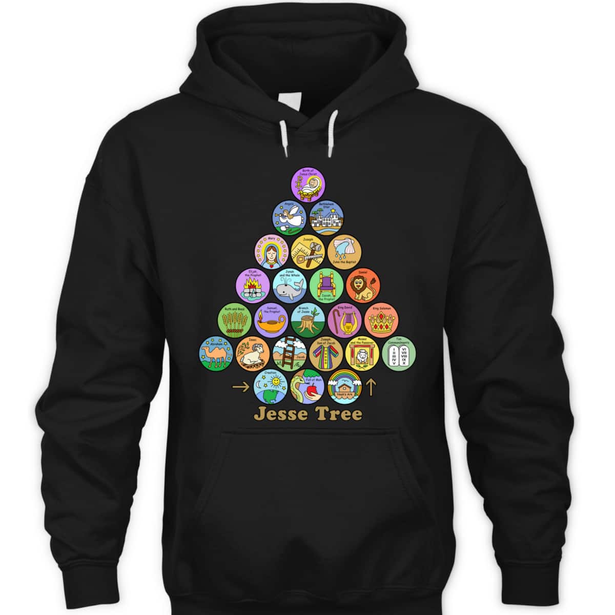 Jesse Tree Advent And Christmas Xmas Christian Religious T-Shirt Jesse Tree Advent And Christmas Xmas Christian Religious T-Shirt