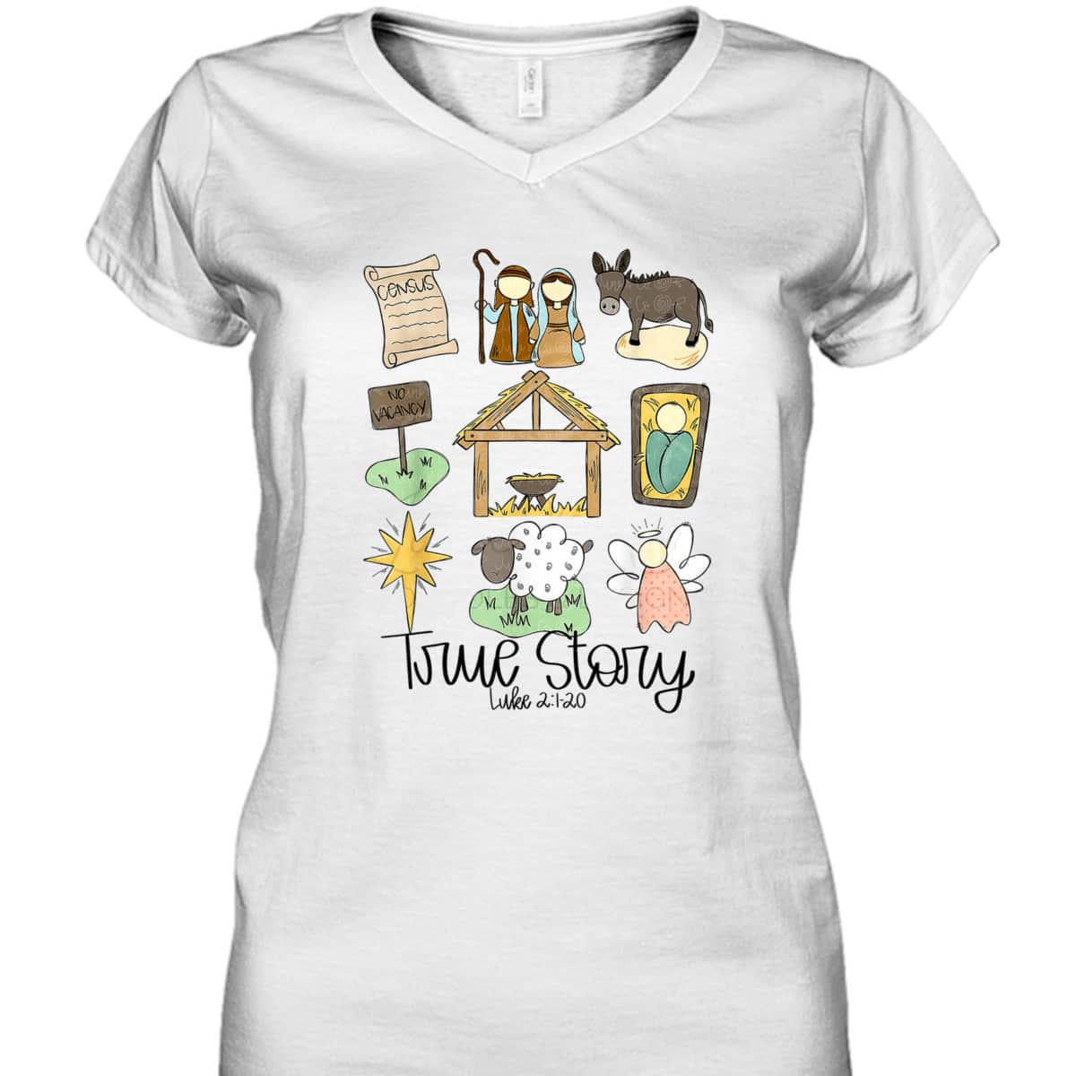 True Story Christmas Luke 21-20 Christian T-Shirt True Story Christmas Luke 21-20 Christian T-Shirt