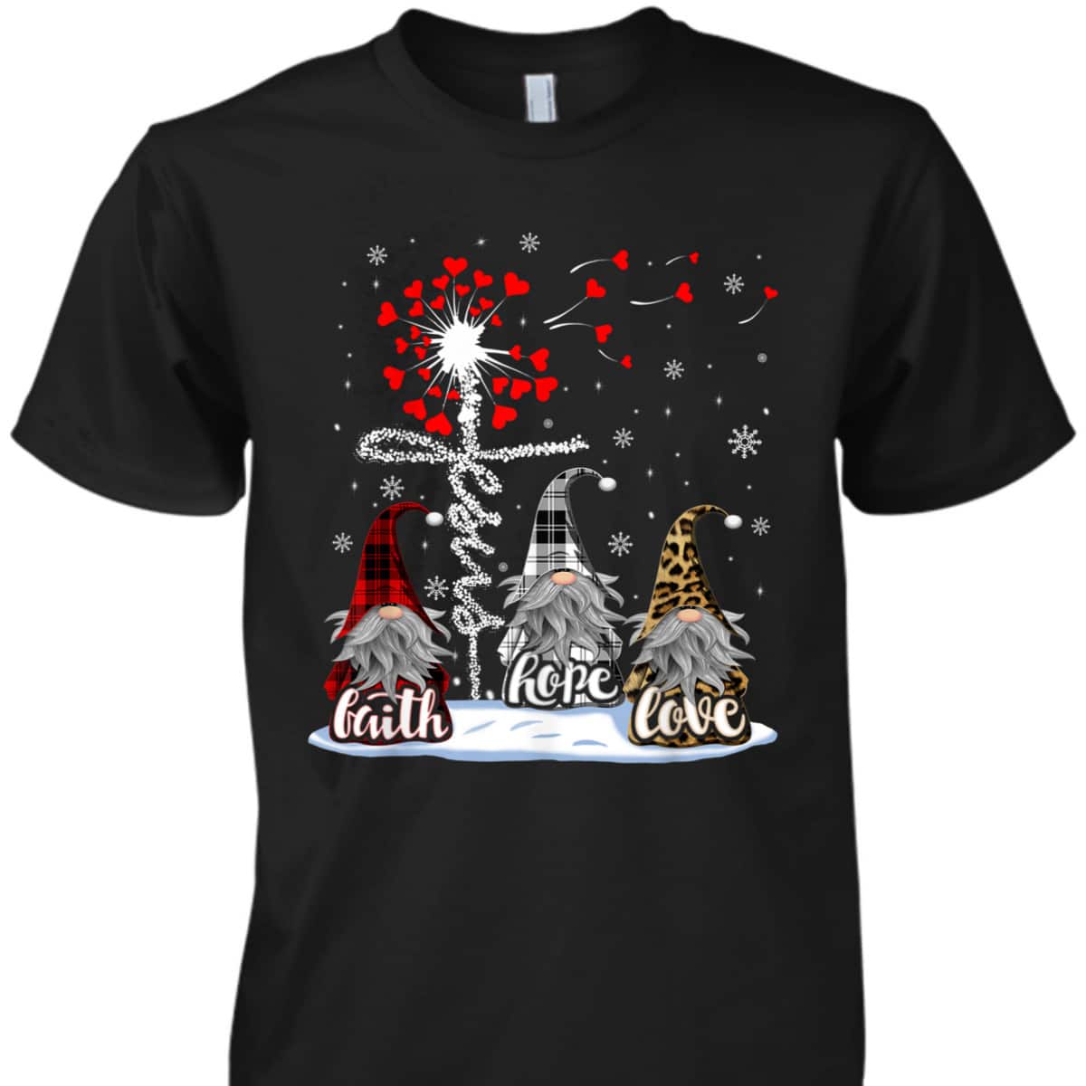 Gnome Christmas Faith Love Hope Christian Jesus Christmas T-Shirt Gnome Christmas Faith Love Hope Christian Jesus Christmas T-Shirt