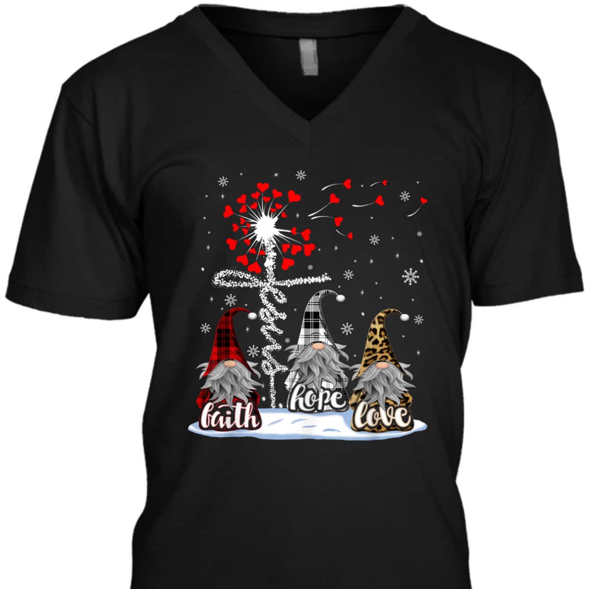 Gnome Christmas Faith Love Hope Christian Jesus Christmas T-Shirt Gnome Christmas Faith Love Hope Christian Jesus Christmas T-Shirt