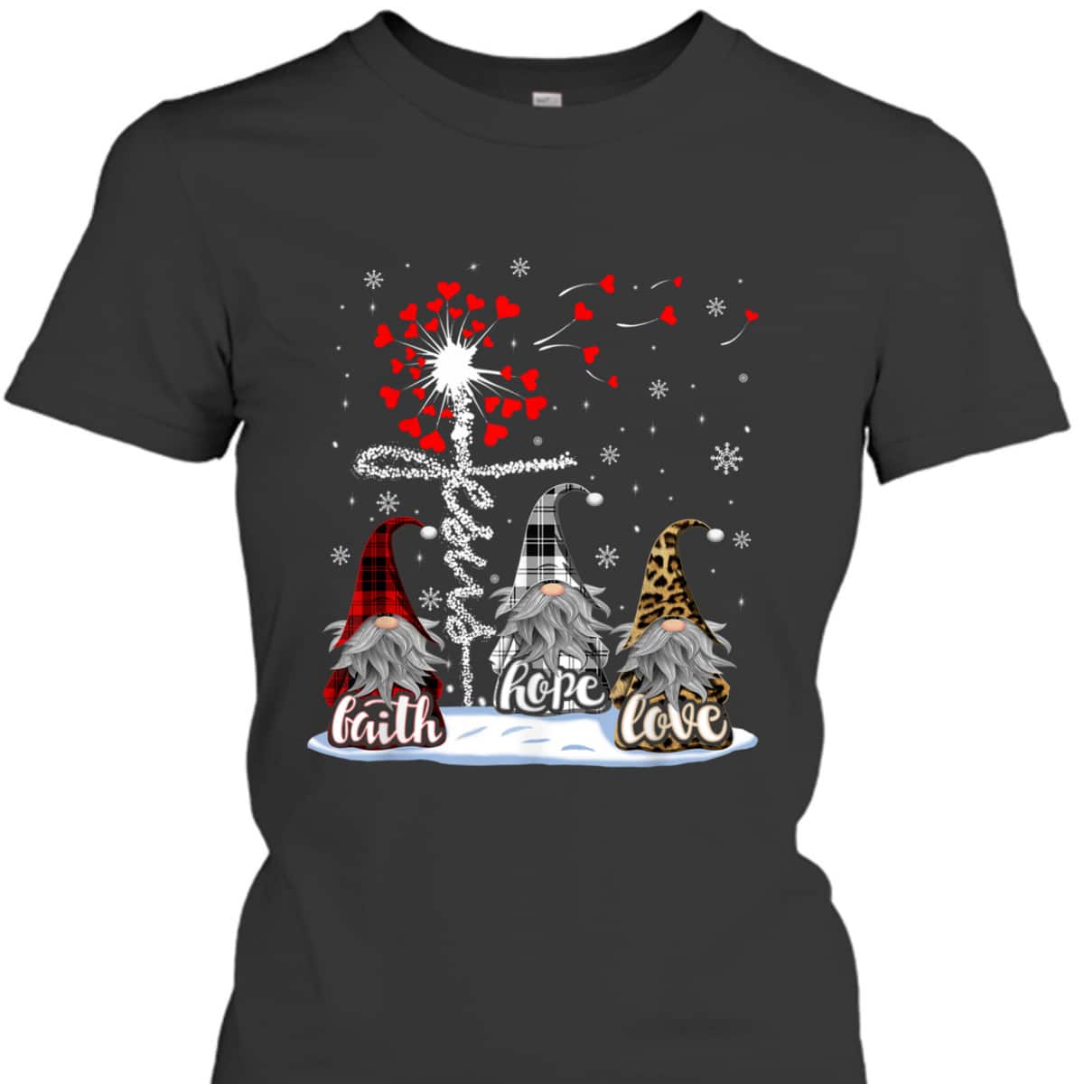 Gnome Christmas Faith Love Hope Christian Jesus Christmas T-Shirt Gnome Christmas Faith Love Hope Christian Jesus Christmas T-Shirt