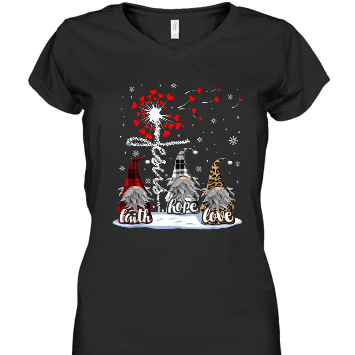 Gnome Christmas Faith Love Hope Christian Jesus Christmas T-Shirt Gnome Christmas Faith Love Hope Christian Jesus Christmas T-Shirt