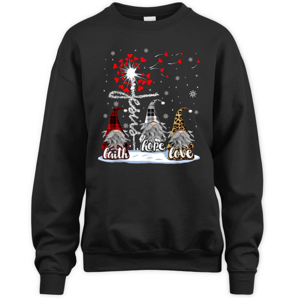 Gnome Christmas Faith Love Hope Christian Jesus Christmas T-Shirt Gnome Christmas Faith Love Hope Christian Jesus Christmas T-Shirt