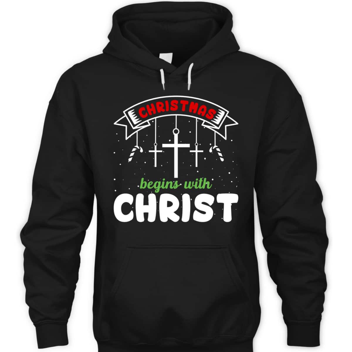 Christmas Begins With Christ Christian Religious T-Shirt Christmas Begins With Christ Christian Religious T-Shirt