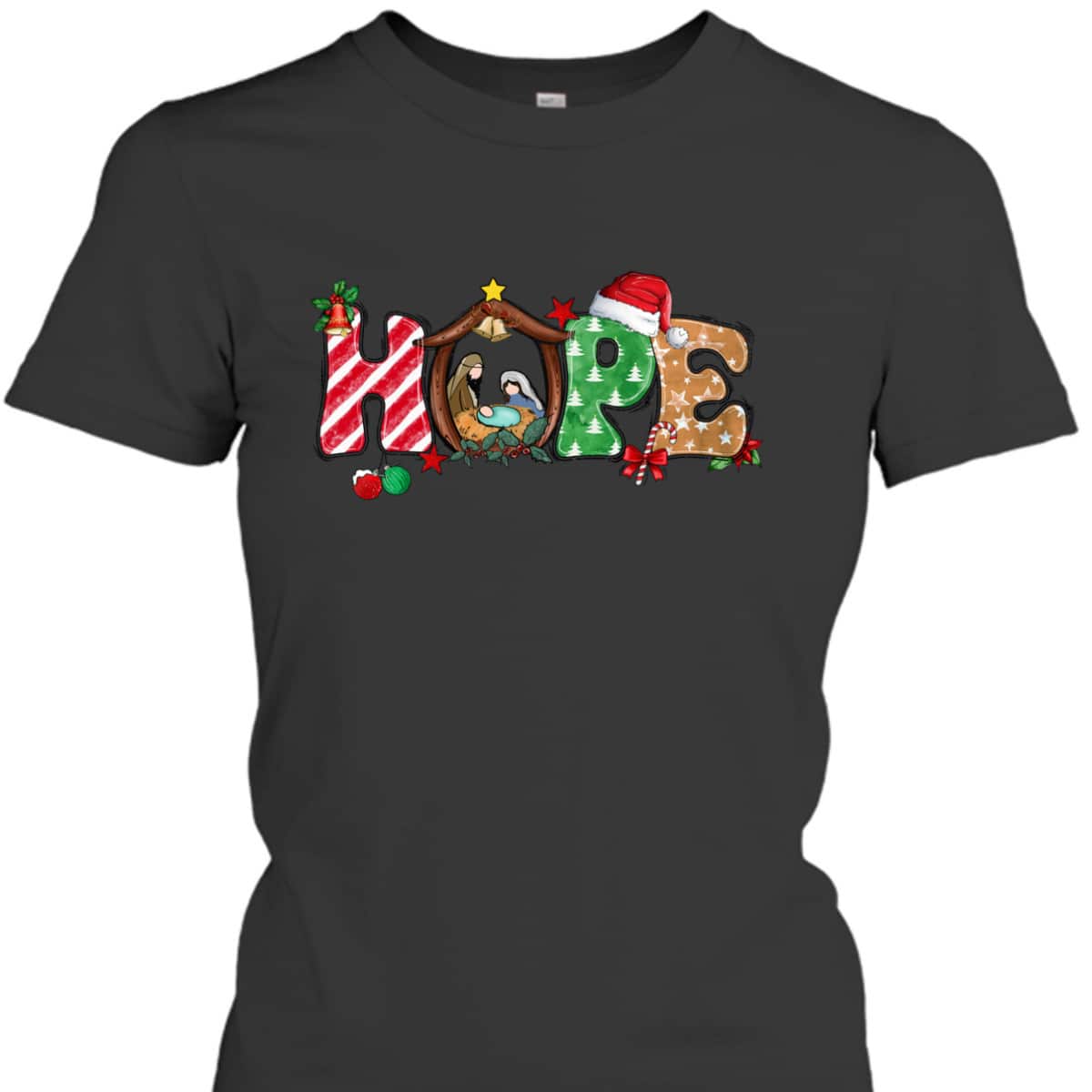 Christmas Jesus Hope Jesus Christian Christian Xmas T-Shirt Christmas Jesus Hope Jesus Christian Christian Xmas T-Shirt