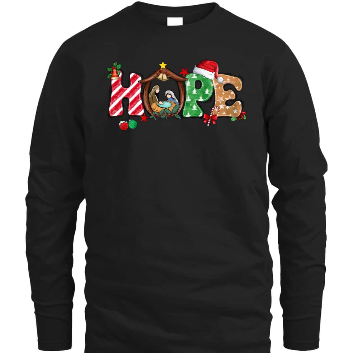 Christmas Jesus Hope Jesus Christian Christian Xmas T-Shirt Christmas Jesus Hope Jesus Christian Christian Xmas T-Shirt