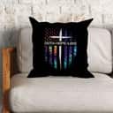 Christian US Flag Cross Faith Hope Love Christian Pillow