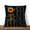 Faith Cross Sunflower Christian Pillow Faith Cross Sunflower Christian Pillow