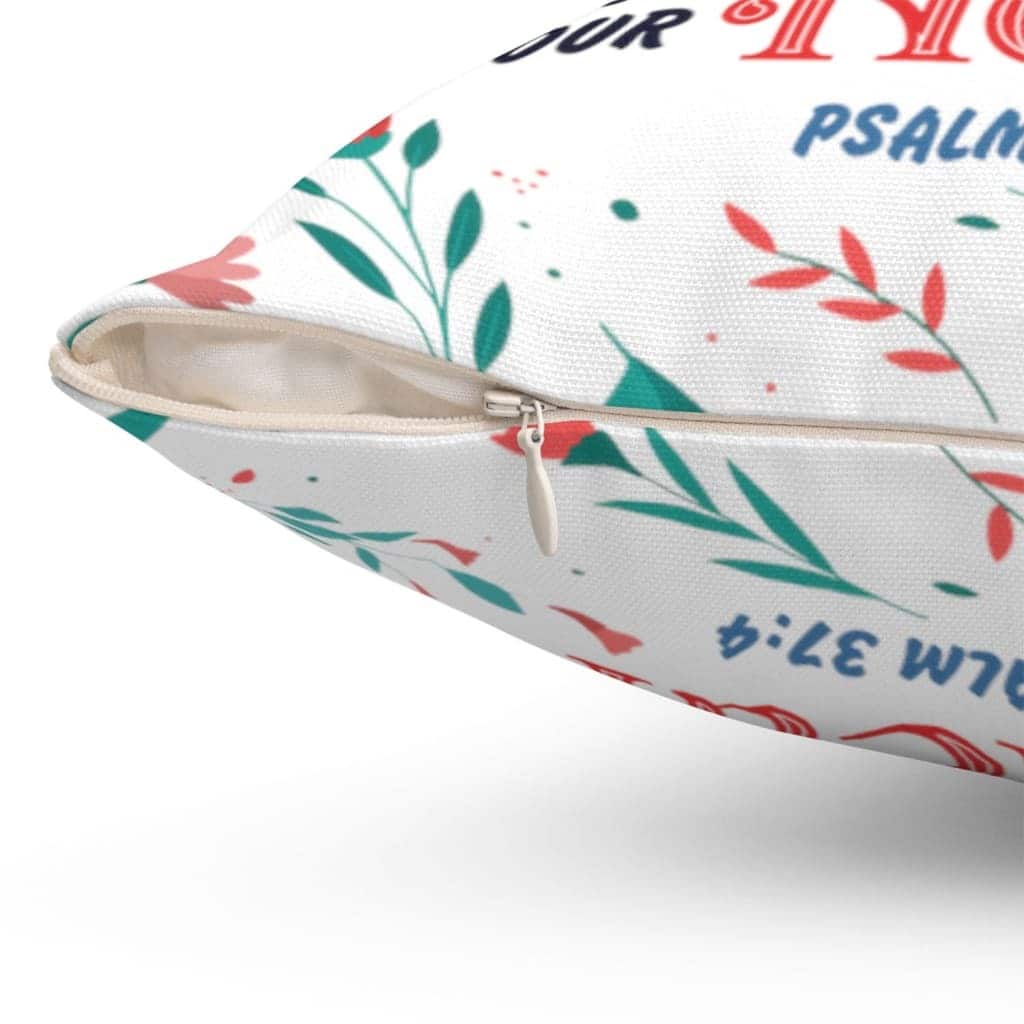 Delight Yourself In The Lord Psalm 374 Bible Verse Pillow Delight Yourself In The Lord Psalm 374 Bible Verse Pillow