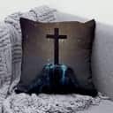 Cross On The Hill Christian Religious Faith Pillow