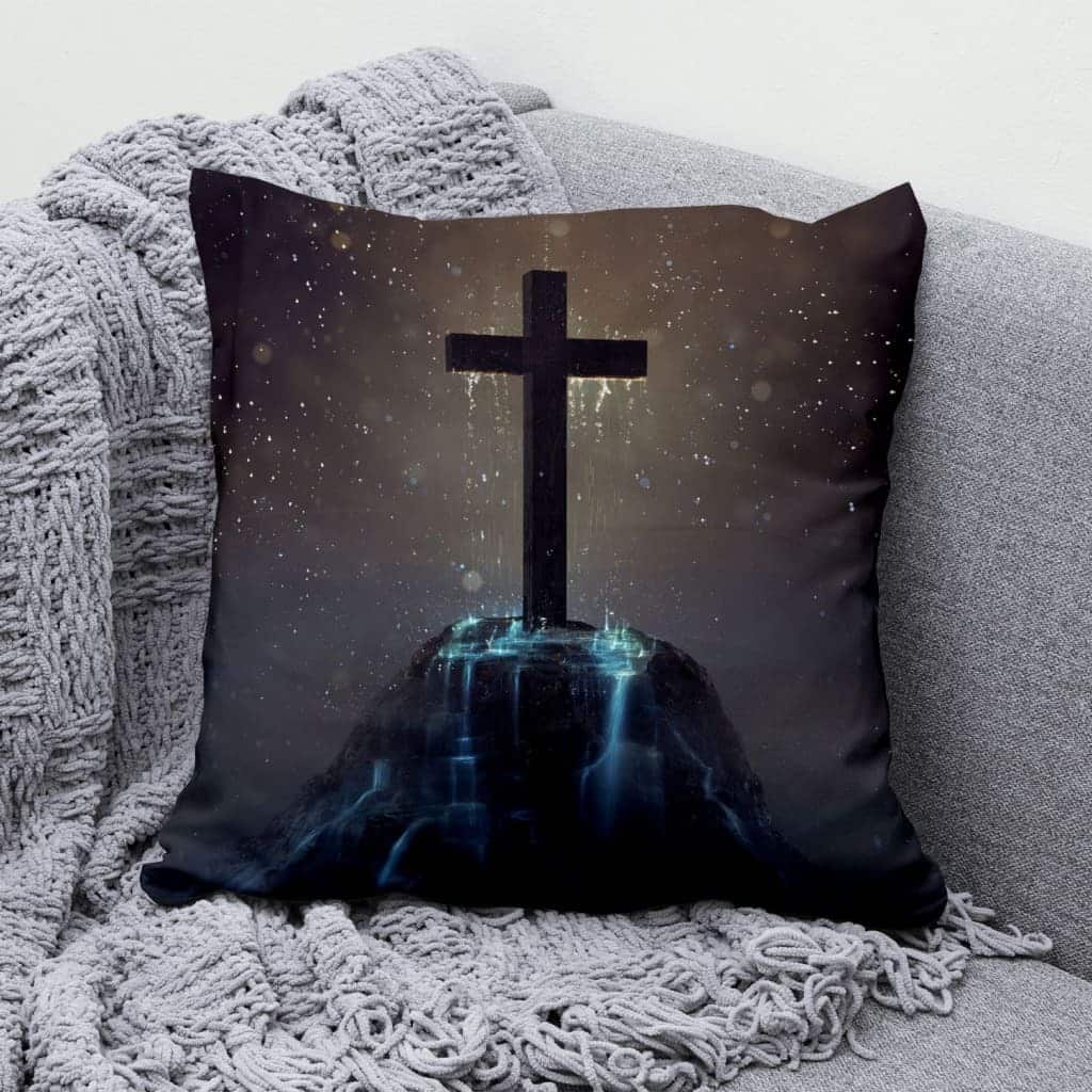 Cross On The Hill Christian Religious Faith Pillow