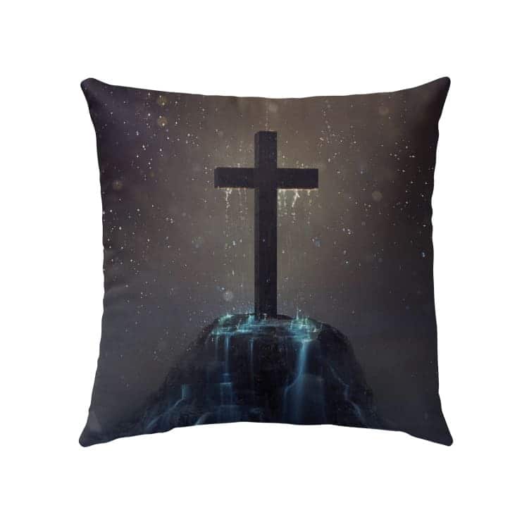 Cross On The Hill Christian Religious Faith Pillow