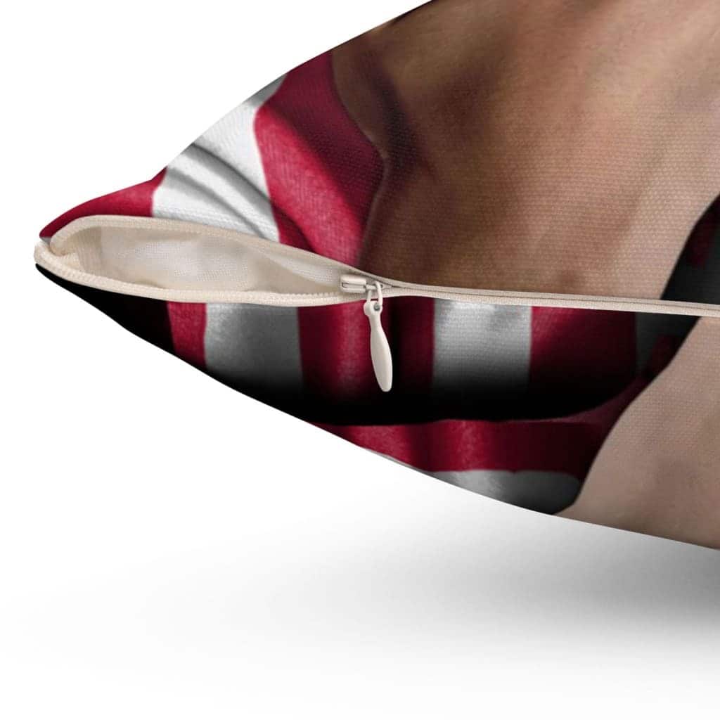 Cross Christ American Flag Hand Christian Pillow