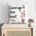 Courage Dear Heart Christian C.S.Lewis Faith Pillow