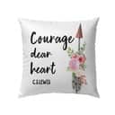 Courage Dear Heart Christian C.S.Lewis Faith Pillow