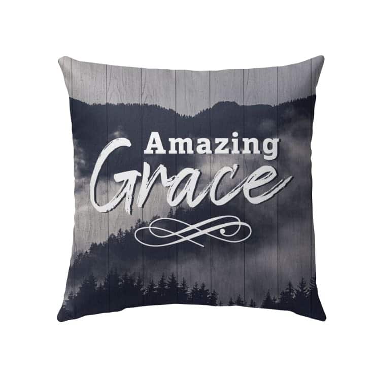 Amazing Grace Christian Pillow