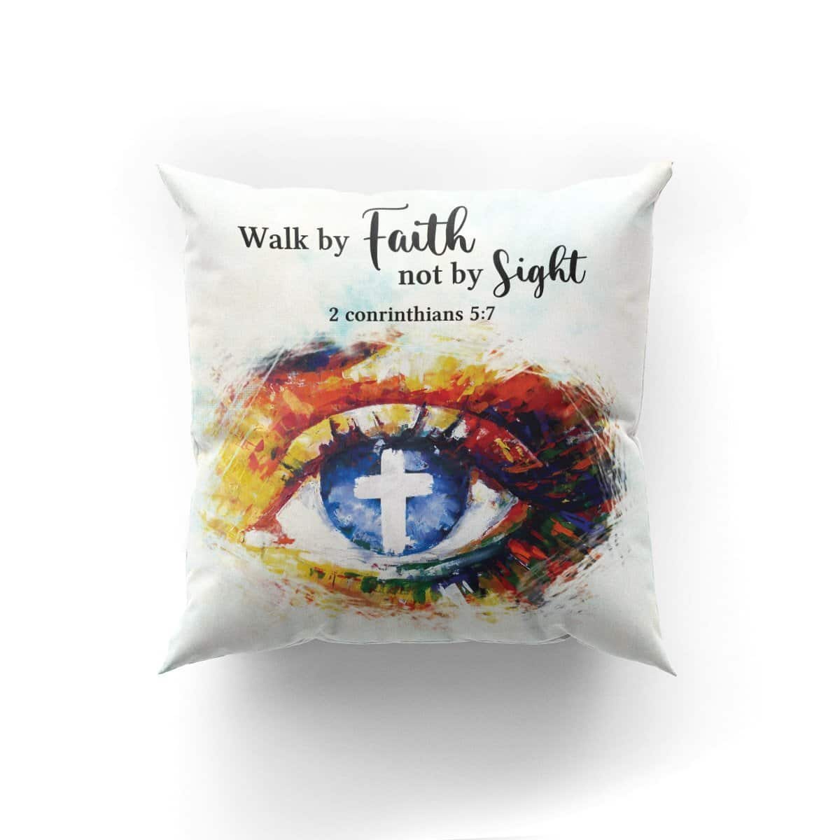 Bible Verse Scripture God Unique Christian Walk By Faith Pillow