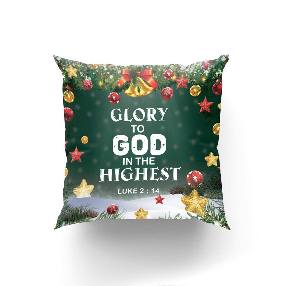 Bible Verse Scripture God Glory To God In The Highest Christmas Pillow Bible Verse Scripture God Glory To God In The Highest Christmas Pillow