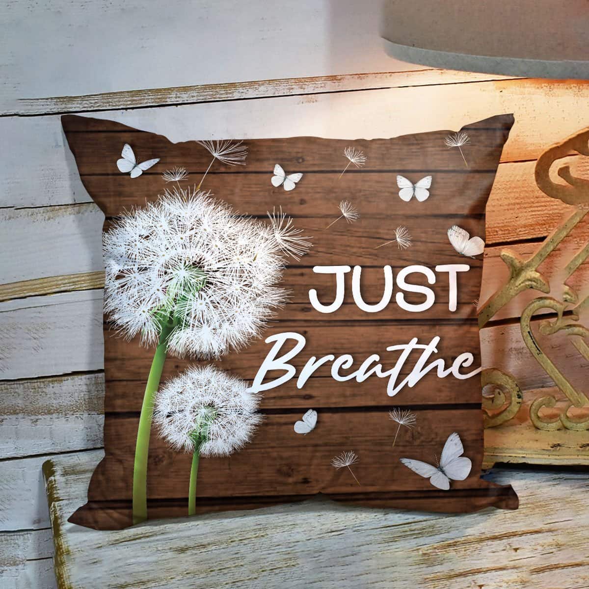 Bible Verse Scripture God Just Breathe Beautiful Dandelion Pillow Bible Verse Scripture God Just Breathe Beautiful Dandelion Pillow
