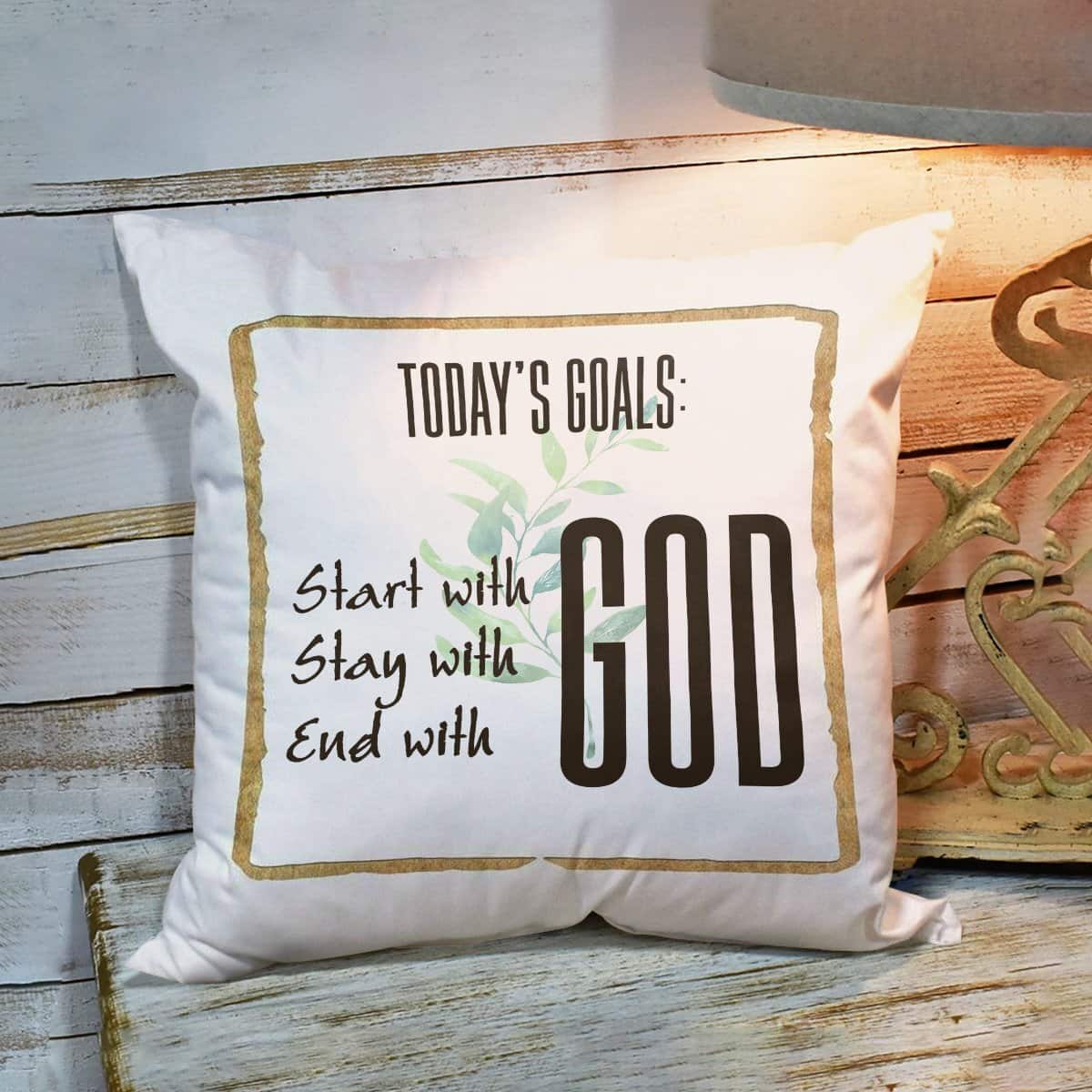 Bible Verse Scripture God Elegant Todays Goal Pillow Bible Verse Scripture God Elegant Todays Goal Pillow