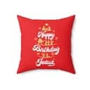 Happy Birthday Jesus Christmas Pillow