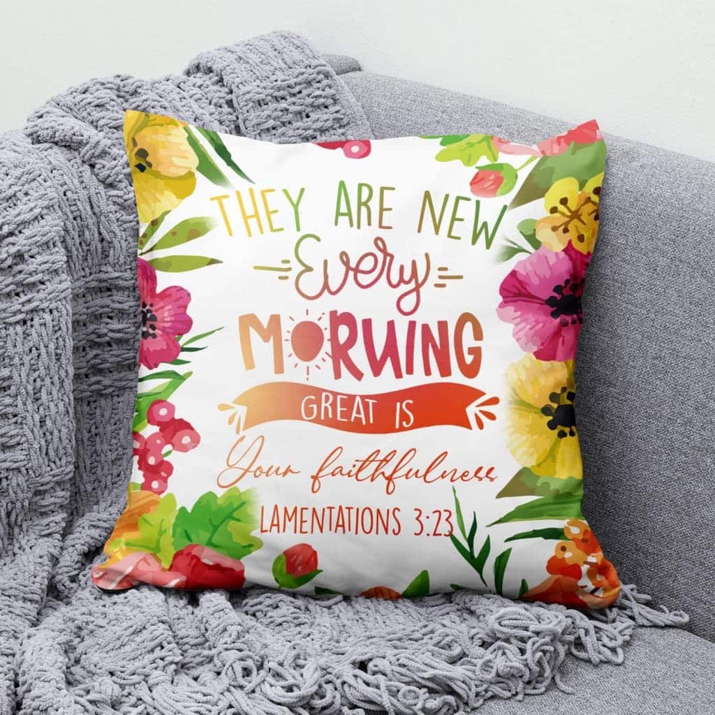 Great Is Your Faithfulness Lamentations 323 Bible Verse Pillow Great Is Your Faithfulness Lamentations 323 Bible Verse Pillow