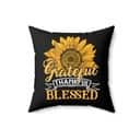 Grateful Thankful Blessed Sunflower Christian Pillow Grateful Thankful Blessed Sunflower Christian Pillow