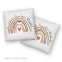 Grateful Thankful Blessed Rainbow Pillow