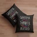 Grateful Thankful Blessed Christian Religious Pillow