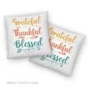 Grateful Thankful Blessed Christian Faith Pillow