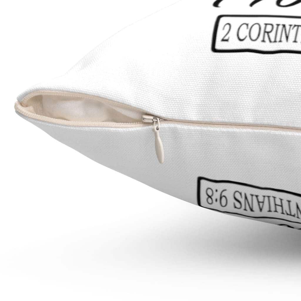 Grace Provides 2 Corinthians 98 Bible Verse Pillow Grace Provides 2 Corinthians 98 Bible Verse Pillow