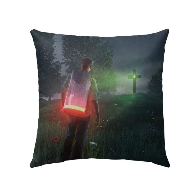 God Is The Plug Christian Cross Pillow