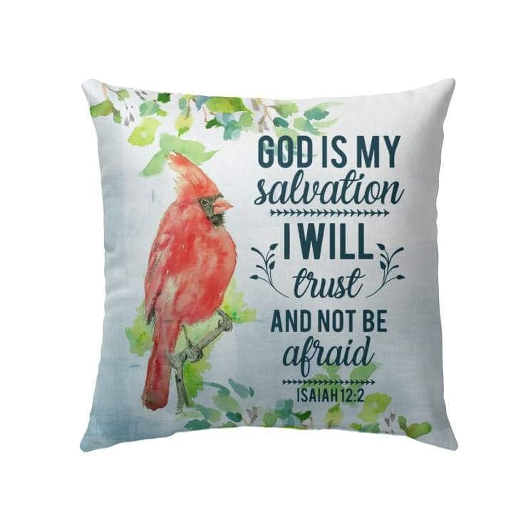 God Is My Salvation Isaiah 122 Bible Verse Pillow God Is My Salvation Isaiah 122 Bible Verse Pillow