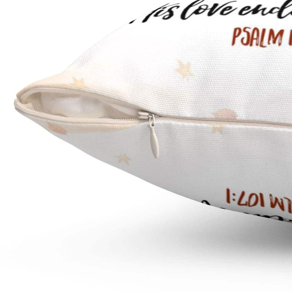 Give Thanks To The Lord For He Is Good Psalm 1071 Bible Verse Pillow Give Thanks To The Lord For He Is Good Psalm 1071 Bible Verse Pillow