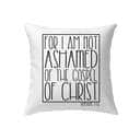 For I Am Not Ashamed Of The Gospel Of Christ Romans 116 Christian Pillow For I Am Not Ashamed Of The Gospel Of Christ Romans 116 Christian Pillow