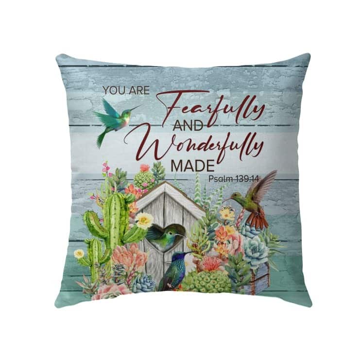 Fearfully And Wonderfully Made Made Christian Pillow Fearfully And Wonderfully Made Made Christian Pillow