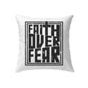 Faith Over Fear Bible Verse Christian Faith Pillow Faith Over Fear Bible Verse Christian Faith Pillow