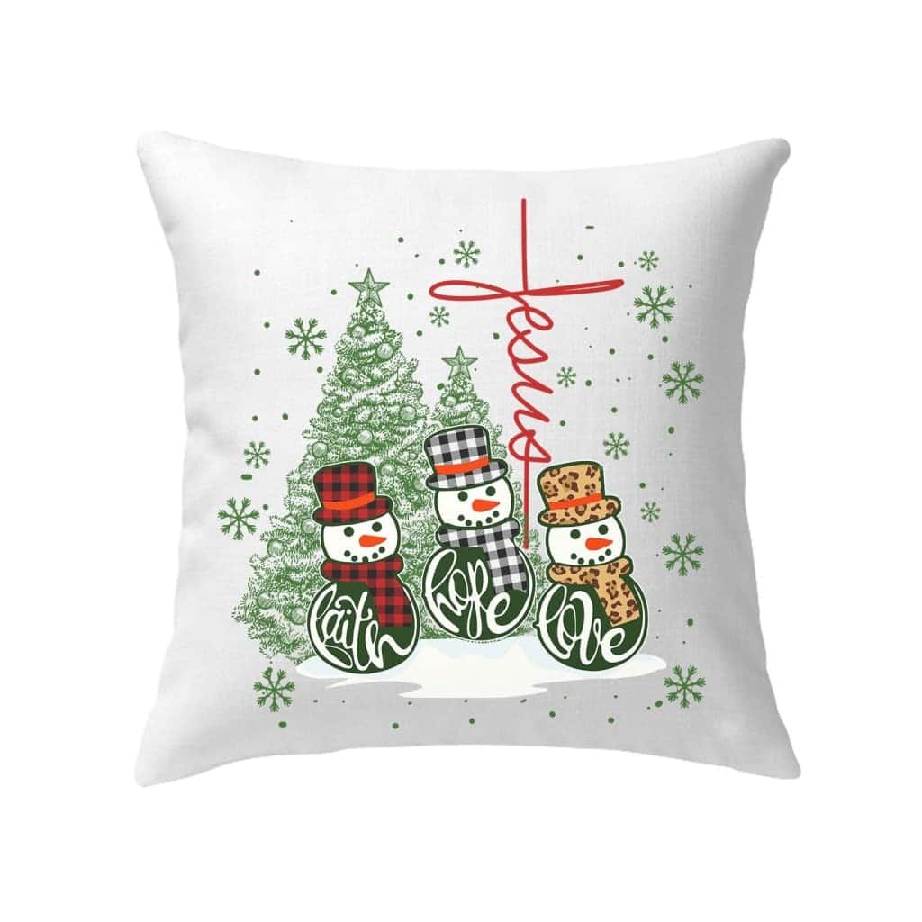Faith Hope Love Jesus Cross Christmas Pillow Faith Hope Love Jesus Cross Christmas Pillow