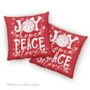 Joy Hope Peace Love Christian Christmas Pillow