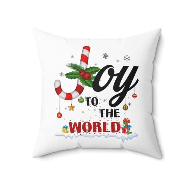 Joy To The World Buffalo Plaid Christmas Pillow Joy To The World Buffalo Plaid Christmas Pillow