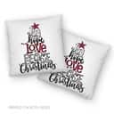 Joy Hope Love Peace Christmas Buffalo Plaid Christian Pillow Joy Hope Love Peace Christmas Buffalo Plaid Christian Pillow