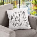 Jesus Makes Me Brave Christian Pillow Jesus Makes Me Brave Christian Pillow