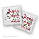 Jesus Is The Reason For The Season Snowman Christmas Pillow Jesus Is The Reason For The Season Snowman Christmas Pillow