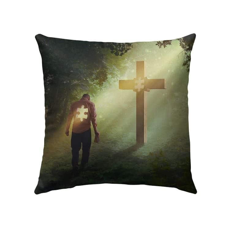 Jesus Is The Missing Piece Christian Pillow