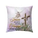 Jesus Because Of Him Heaven Knows My Name Christian Pillow Jesus Because Of Him Heaven Knows My Name Christian Pillow