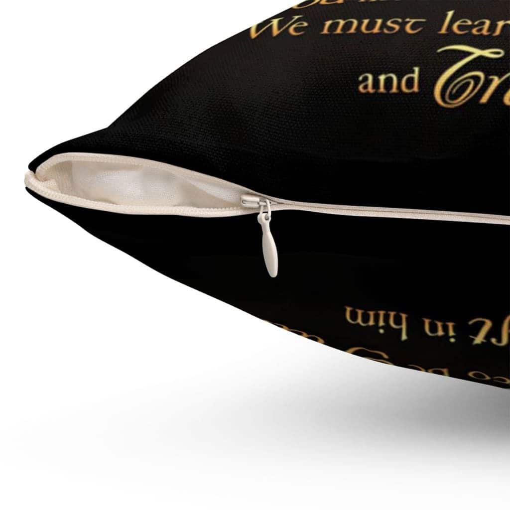 Never Give Up Hope God Moves At His Own Speed Christian Pillow